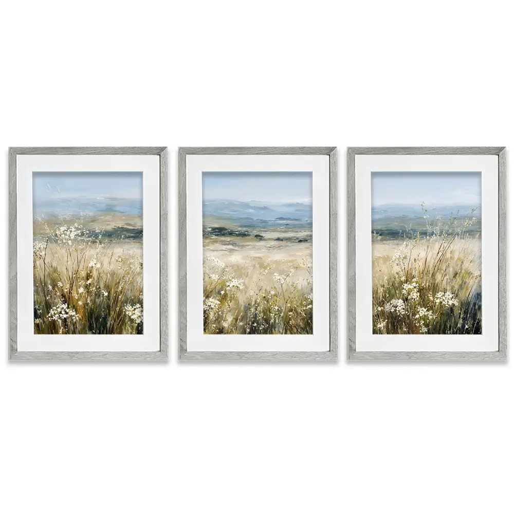 Wildflower Showcase Framed Art Print Trio Wildflower Showcase Framed Art Print Trio wall art product IAmHomeStudio