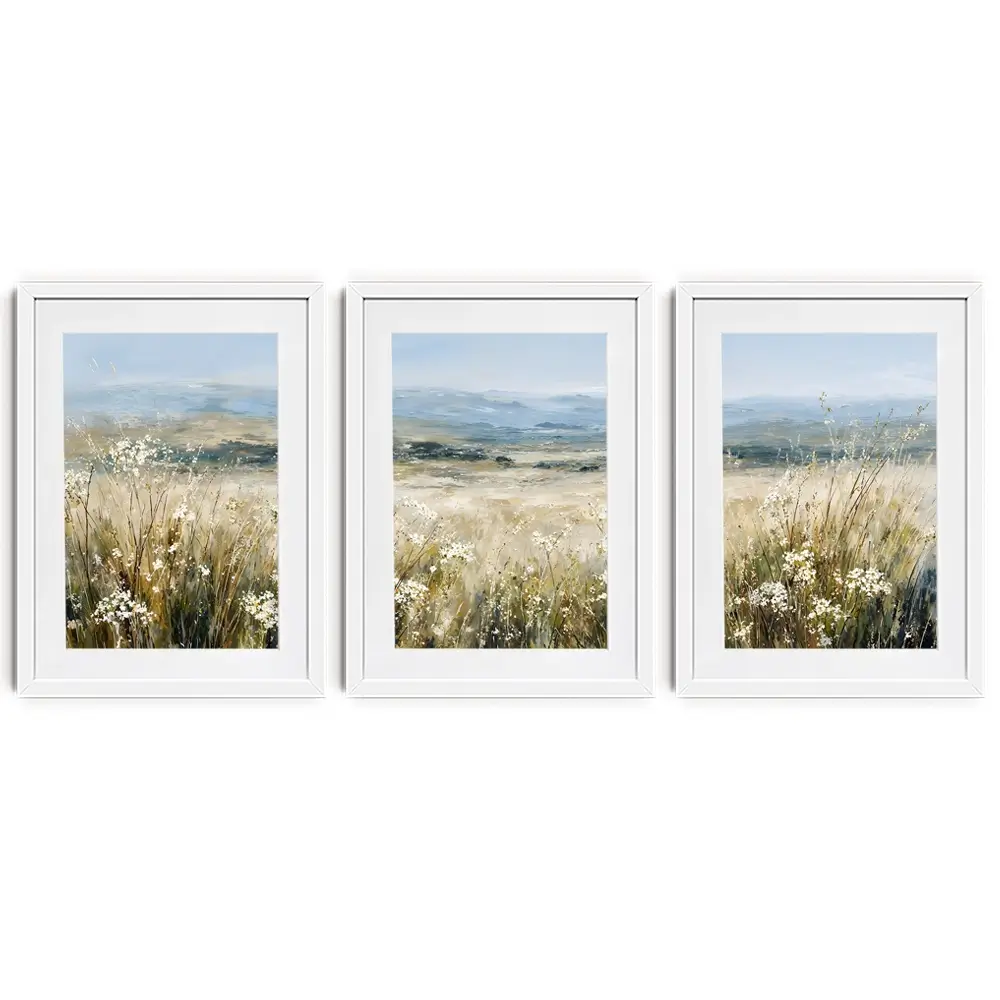 Wildflower Showcase Framed Art Print Trio Wildflower Showcase Framed Art Print Trio wall art product IAmHomeStudio