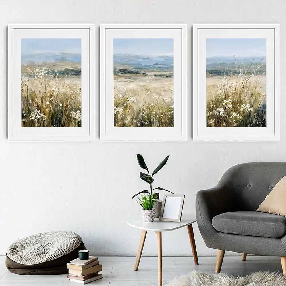 Wildflower Showcase Framed Art Print Trio Wildflower Showcase Framed Art Print Trio wall art product IAmHomeStudio