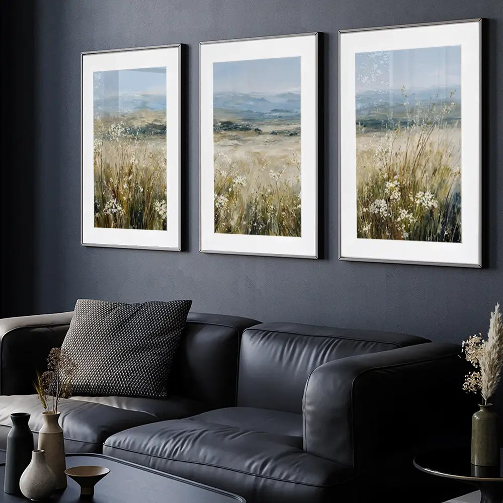 Wildflower Showcase Framed Art Print Trio Wildflower Showcase Framed Art Print Trio wall art product IAmHomeStudio
