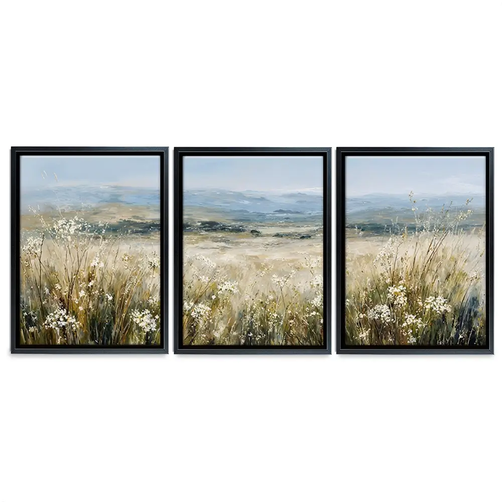 Wildflower Showcase Trio Canvas Print Wildflower Showcase Trio Canvas Print wall art product IAmHomeStudio