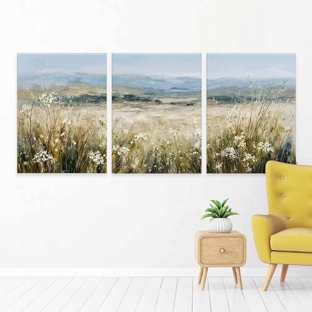 Wildflower Showcase Trio Canvas Print Wildflower Showcase Trio Canvas Print wall art product IAmHomeStudio