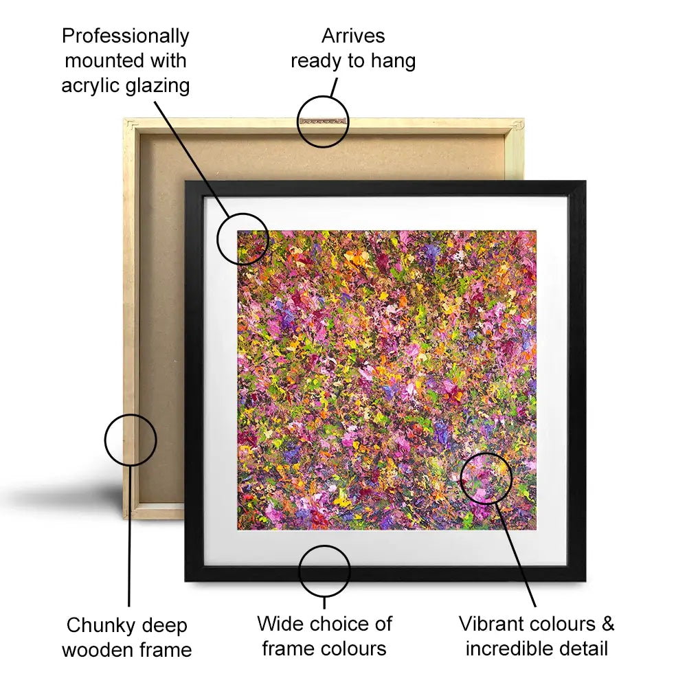 Wildflower Symphony Square Framed Art Print Wildflower Symphony Square Framed Art Print wall art product Osnat Tzadok