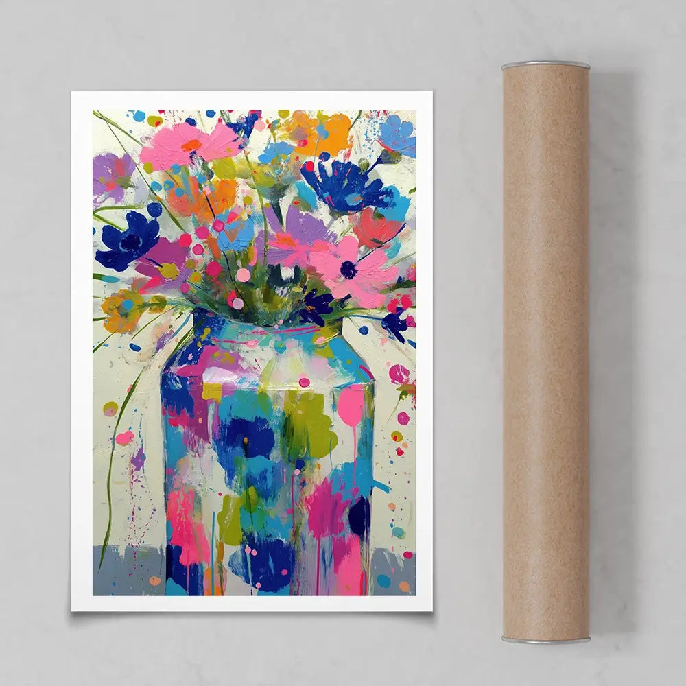 Wildflower Vase Art Print Wildflower Vase Art Print wall art product Chromatic Storm Studio