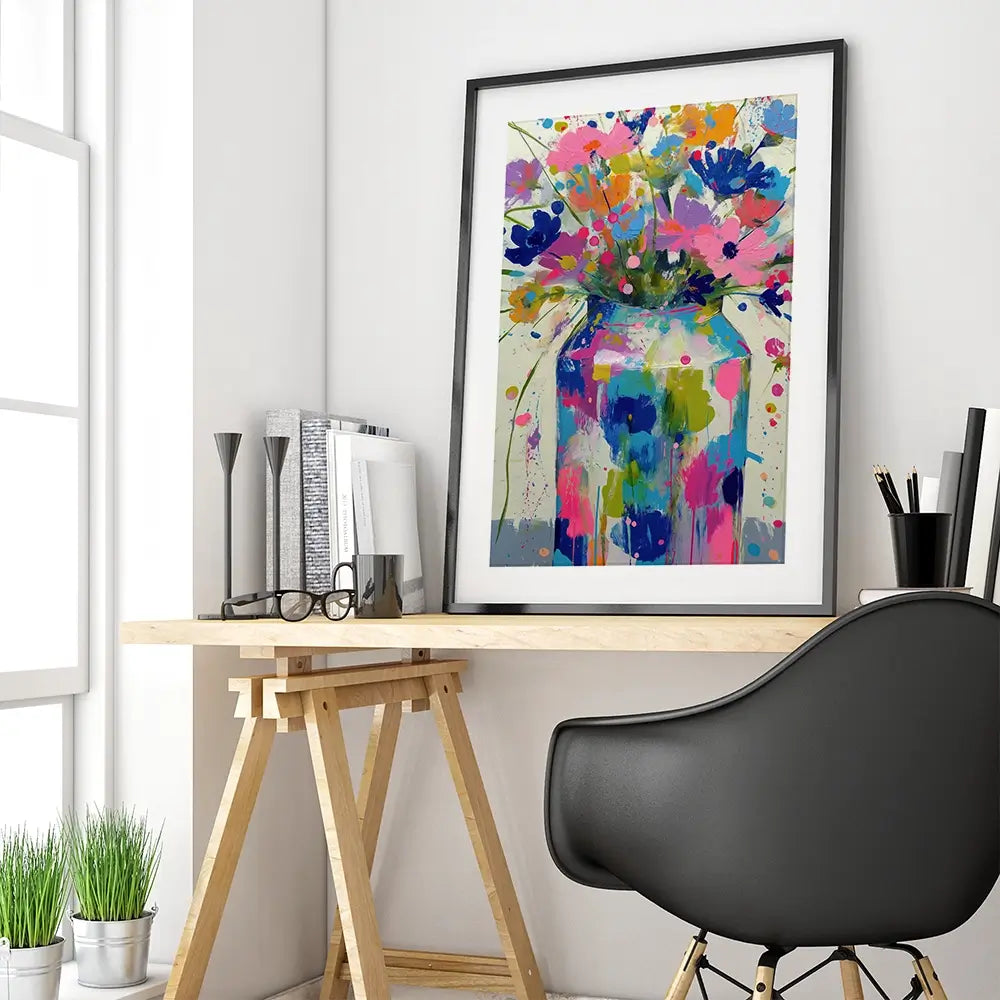 Wildflower Vase Framed Art Print Wildflower Vase Framed Art Print wall art product Chromatic Storm Studio