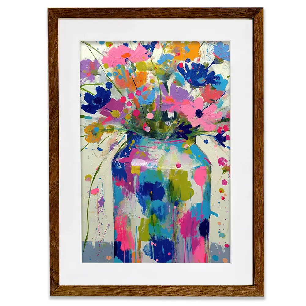 Wildflower Vase Framed Art Print Wildflower Vase Framed Art Print wall art product Chromatic Storm Studio