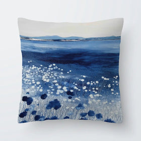 Wildflowers And Distant Mountains Cushion Wildflowers And Distant Mountains Cushion wall art product Chromatic Storm Studio