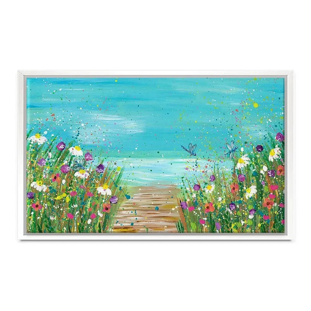 Wildflowers At The Beach Canvas Print Wildflowers At The Beach Canvas Print wall art product Emma LC Art