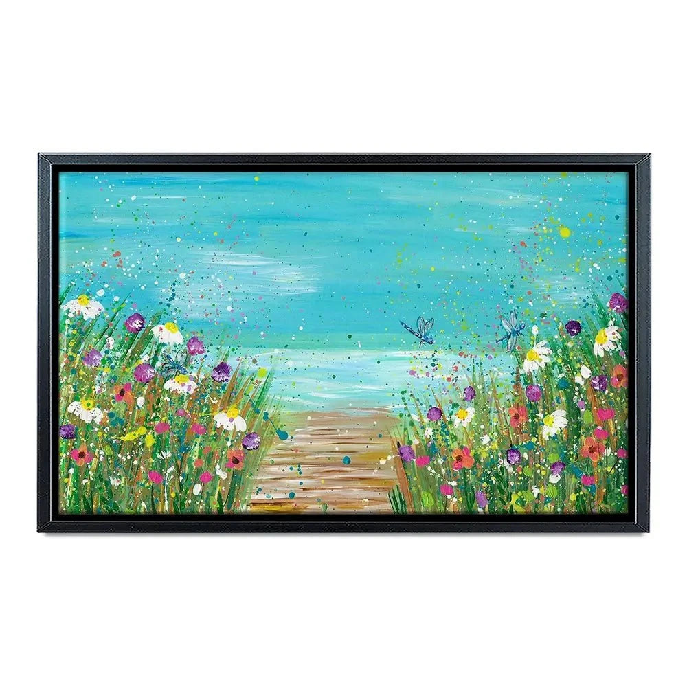 Wildflowers At The Beach Canvas Print Wildflowers At The Beach Canvas Print wall art product Emma LC Art