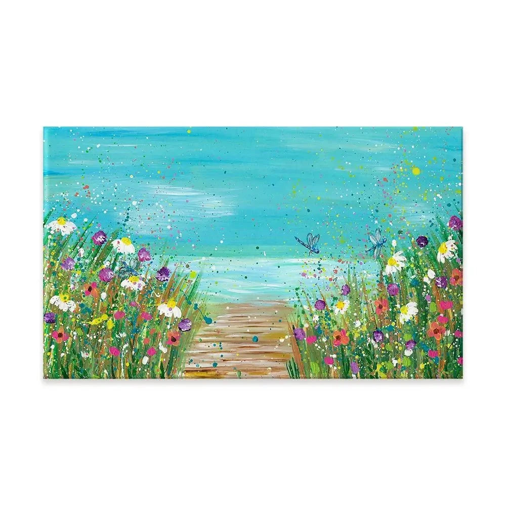 Wildflowers At The Beach Canvas Print Wildflowers At The Beach Canvas Print wall art product Emma LC Art