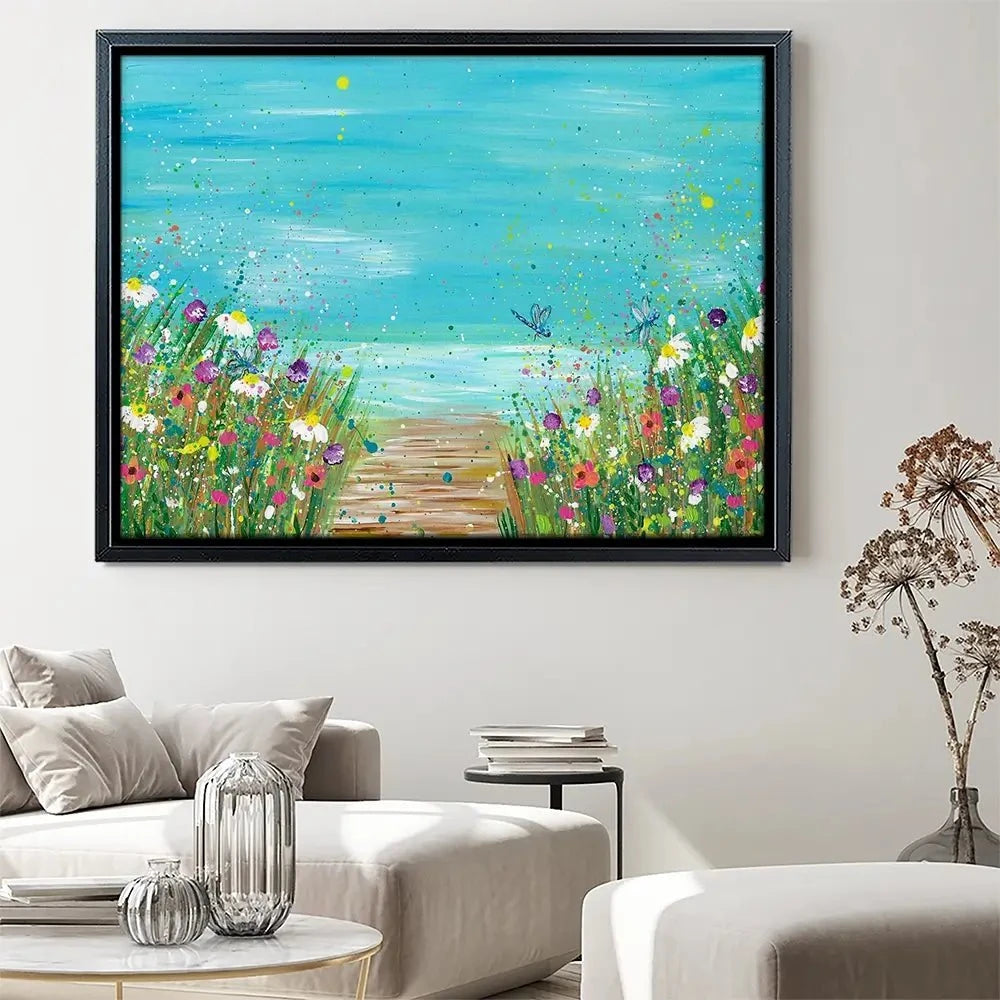 Wildflowers At The Beach Canvas Print Wildflowers At The Beach Canvas Print wall art product Emma LC Art