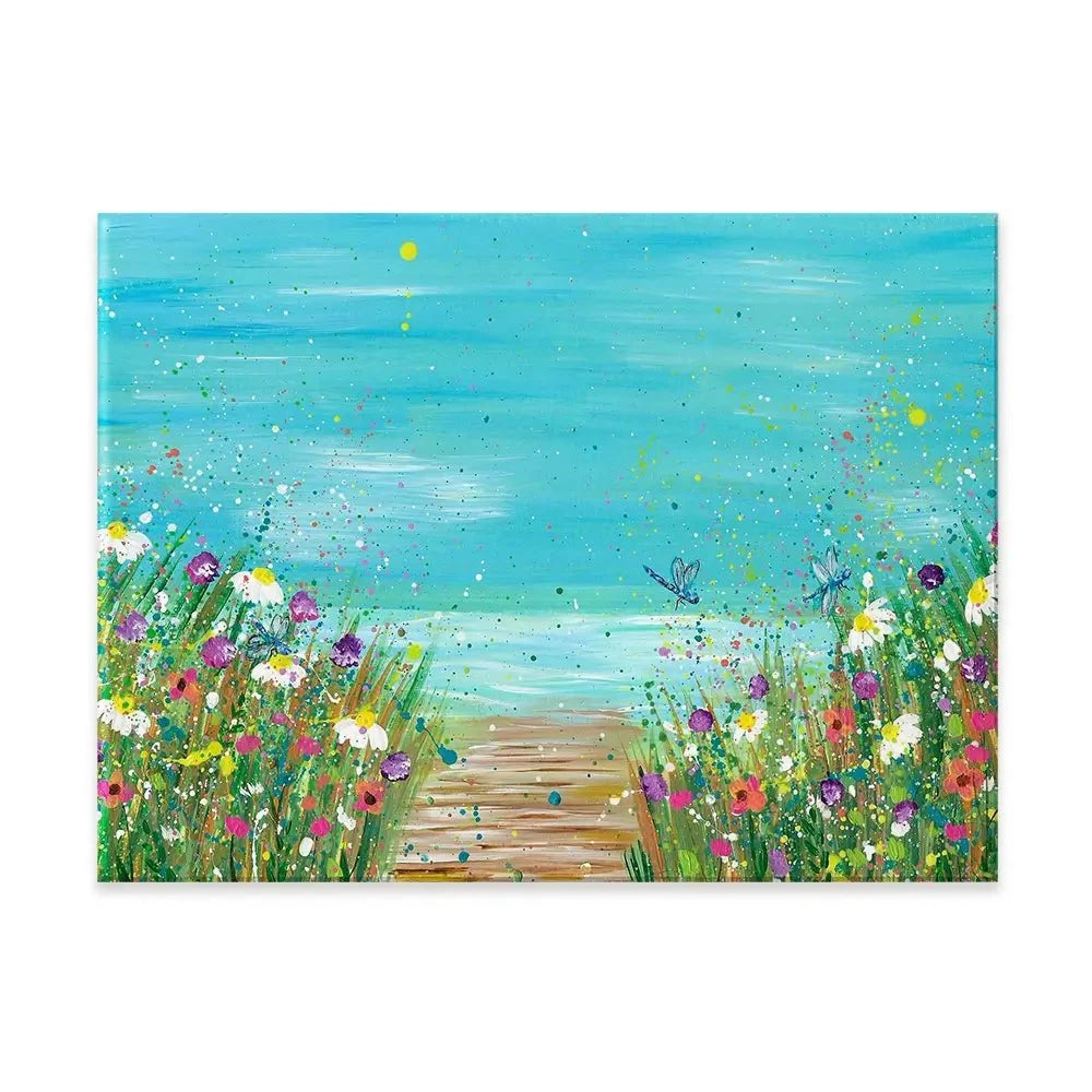 Wildflowers At The Beach Canvas Print Wildflowers At The Beach Canvas Print wall art product Emma LC Art