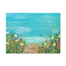 Wildflowers At The Beach Canvas Print Wildflowers At The Beach Canvas Print wall art product Emma LC Art