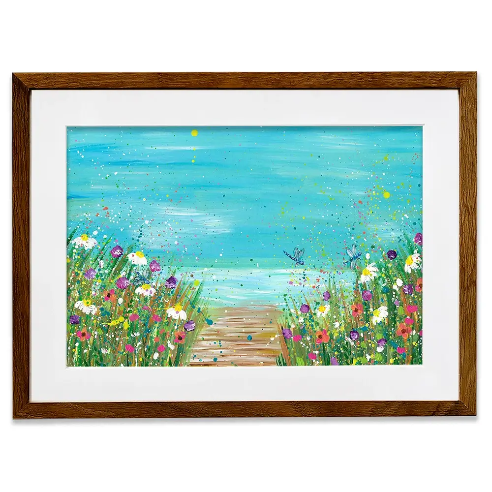 Wildflowers At The Beach Framed Art Print Wildflowers At The Beach Framed Art Print wall art product Emma LC Art