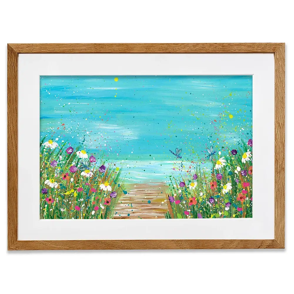 Wildflowers At The Beach Framed Art Print Wildflowers At The Beach Framed Art Print wall art product Emma LC Art