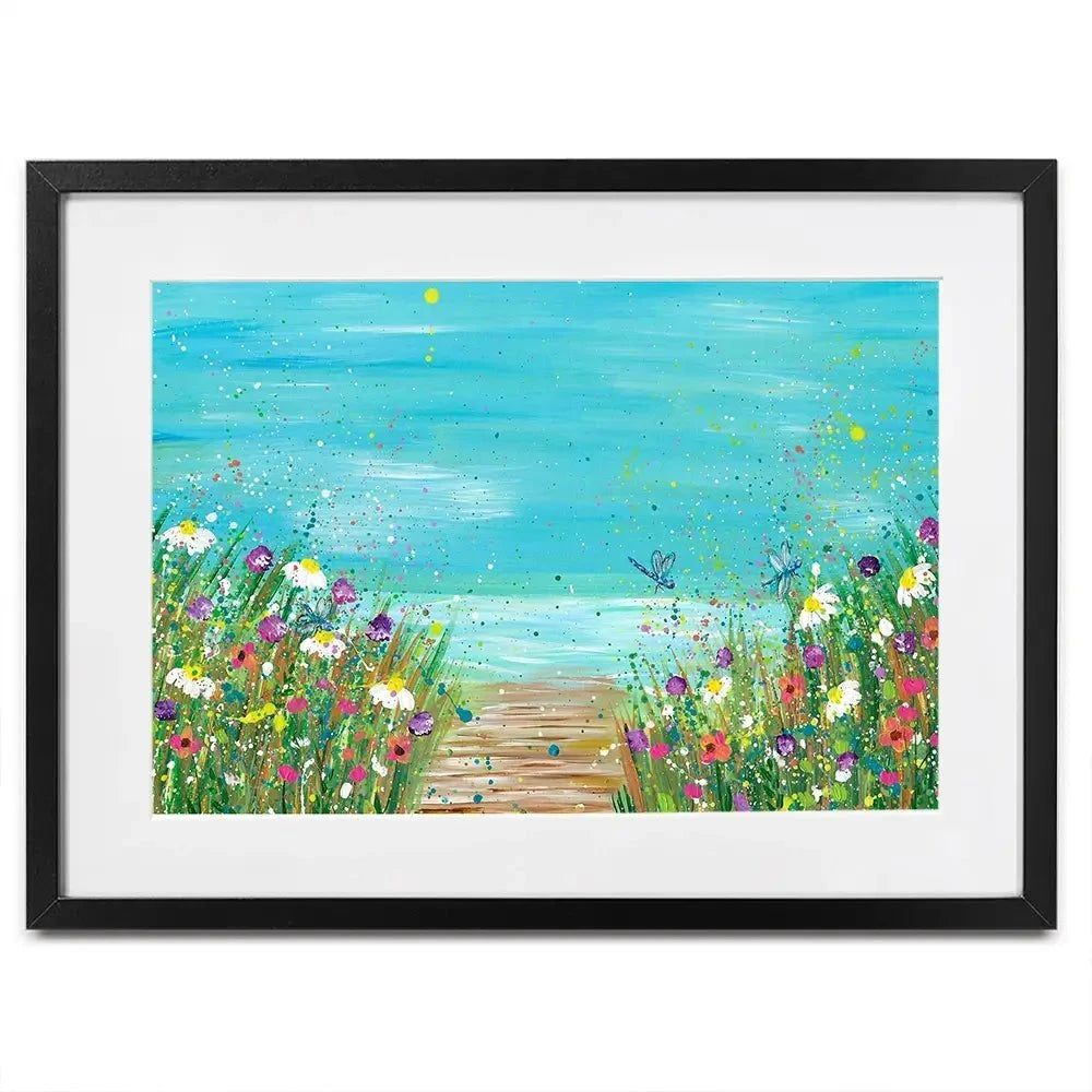 Wildflowers At The Beach Framed Art Print Wildflowers At The Beach Framed Art Print wall art product Emma LC Art