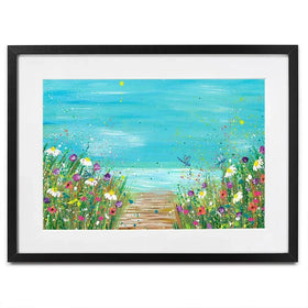 Wildflowers At The Beach Framed Art Print Wildflowers At The Beach Framed Art Print wall art product Emma LC Art