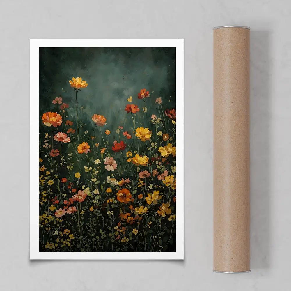 Wildflowers In The Dark Art Print Wildflowers In The Dark Art Print wall art product IAmHomeStudio