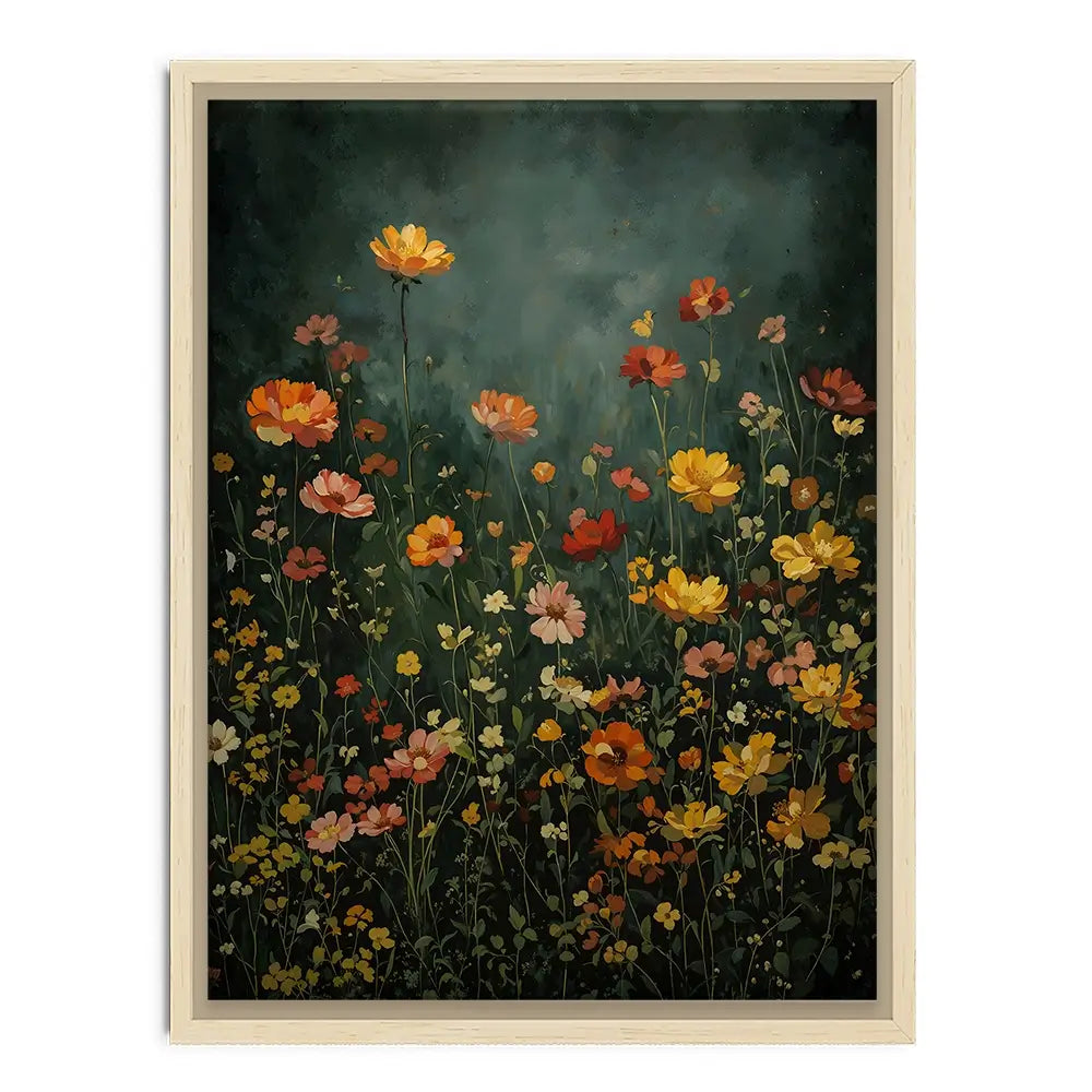 Wildflowers In The Dark Canvas Print Wildflowers In The Dark Canvas Print wall art product IAmHomeStudio