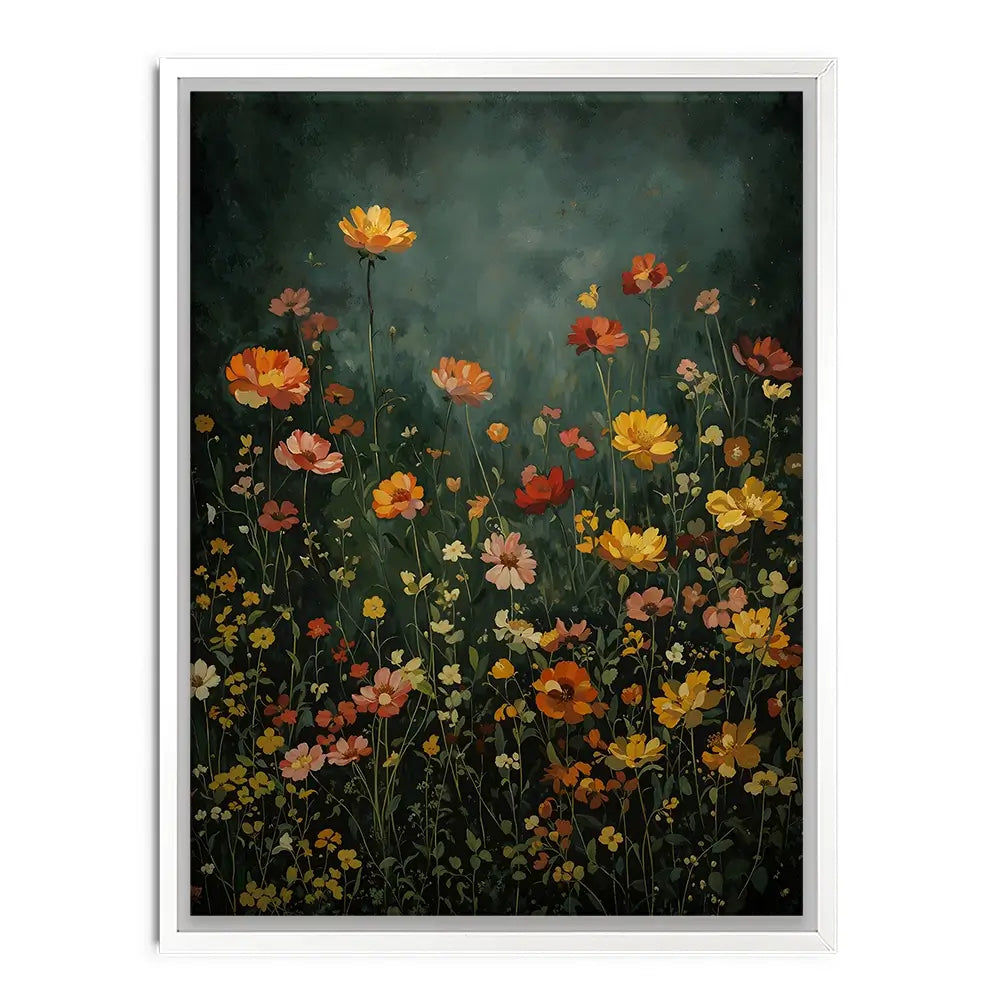Wildflowers In The Dark Canvas Print Wildflowers In The Dark Canvas Print wall art product IAmHomeStudio