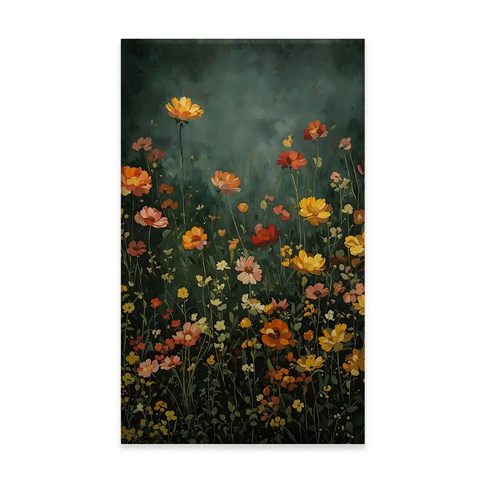 Wildflowers In The Dark Canvas Print Wildflowers In The Dark Canvas Print wall art product IAmHomeStudio