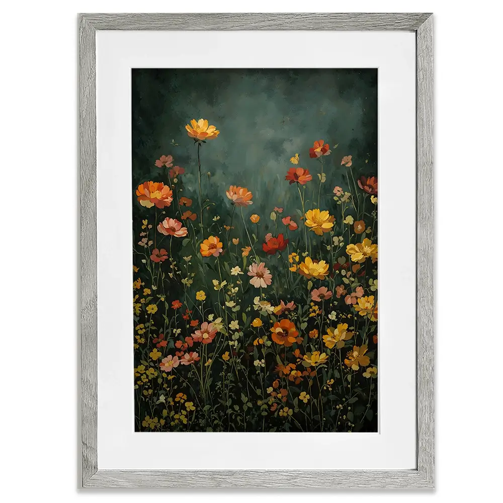 Wildflowers In The Dark Framed Art Print Wildflowers In The Dark Framed Art Print wall art product IAmHomeStudio