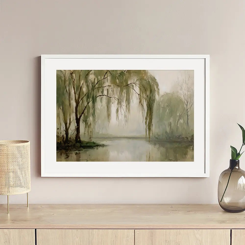 Willow Tree Framed Art Print Willow Tree Framed Art Print wall art product Petals Prints Design - Independent