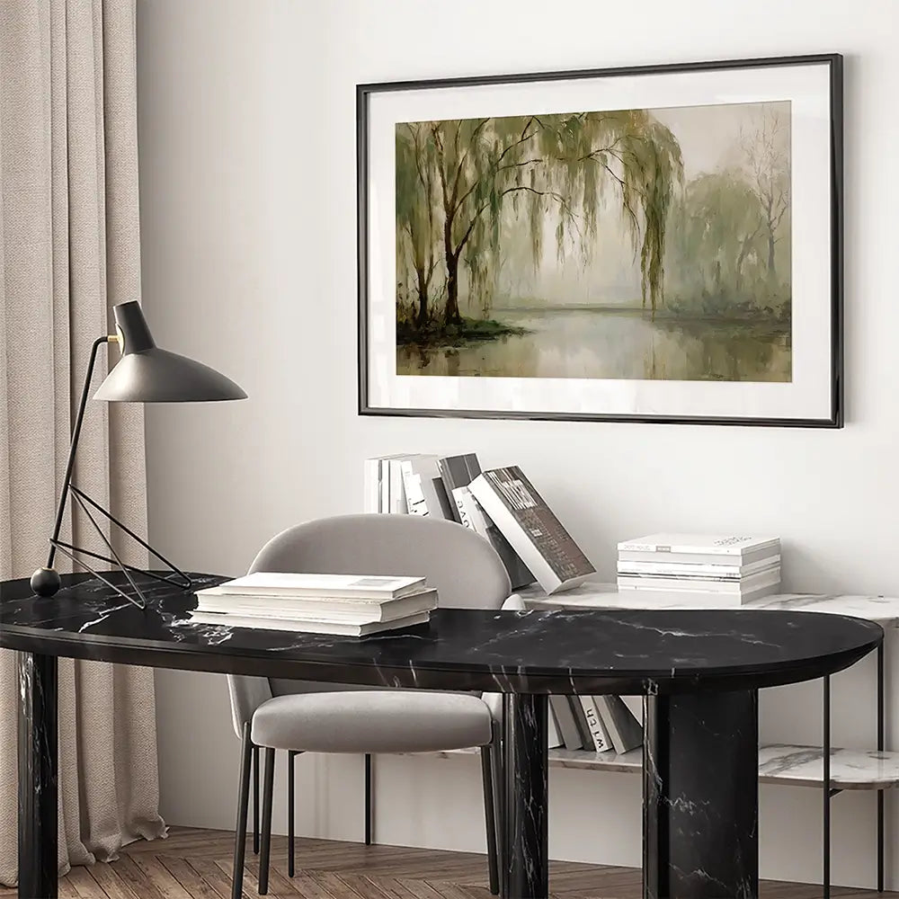 Willow Tree Framed Art Print Willow Tree Framed Art Print wall art product Petals Prints Design - Independent