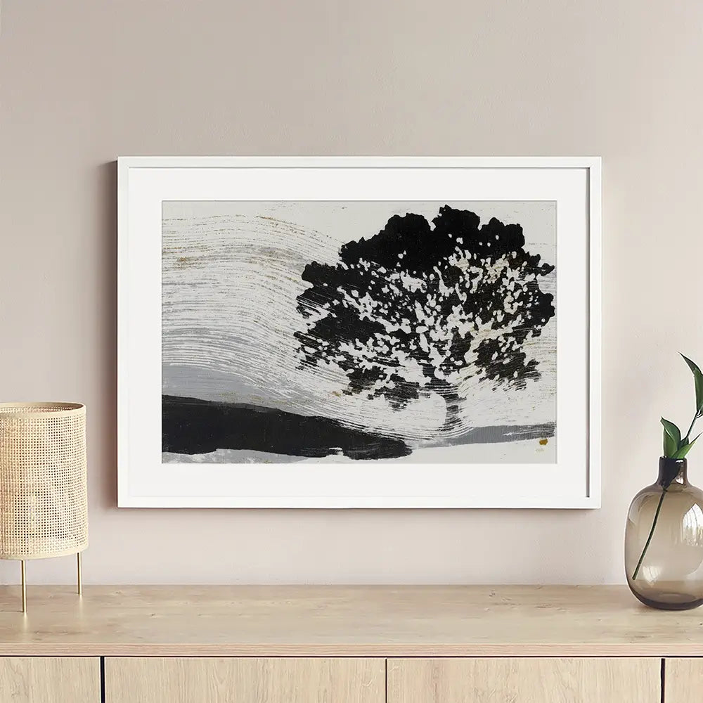 Wind Bent Tree Framed Art Print Wind Bent Tree Framed Art Print wall art product Chromatic Storm Studio