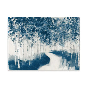 Winding Path Through Birch Trees Canvas Print Winding Path Through Birch Trees Canvas Print wall art product Chromatic Storm Studio