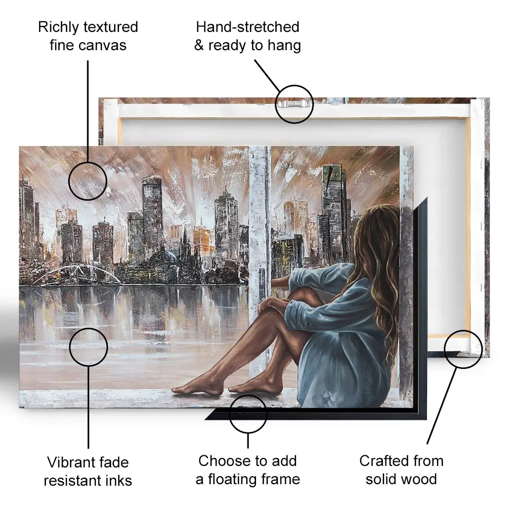 Window View Canvas Print Window View Canvas Print wall art product Isabella Karolewicz