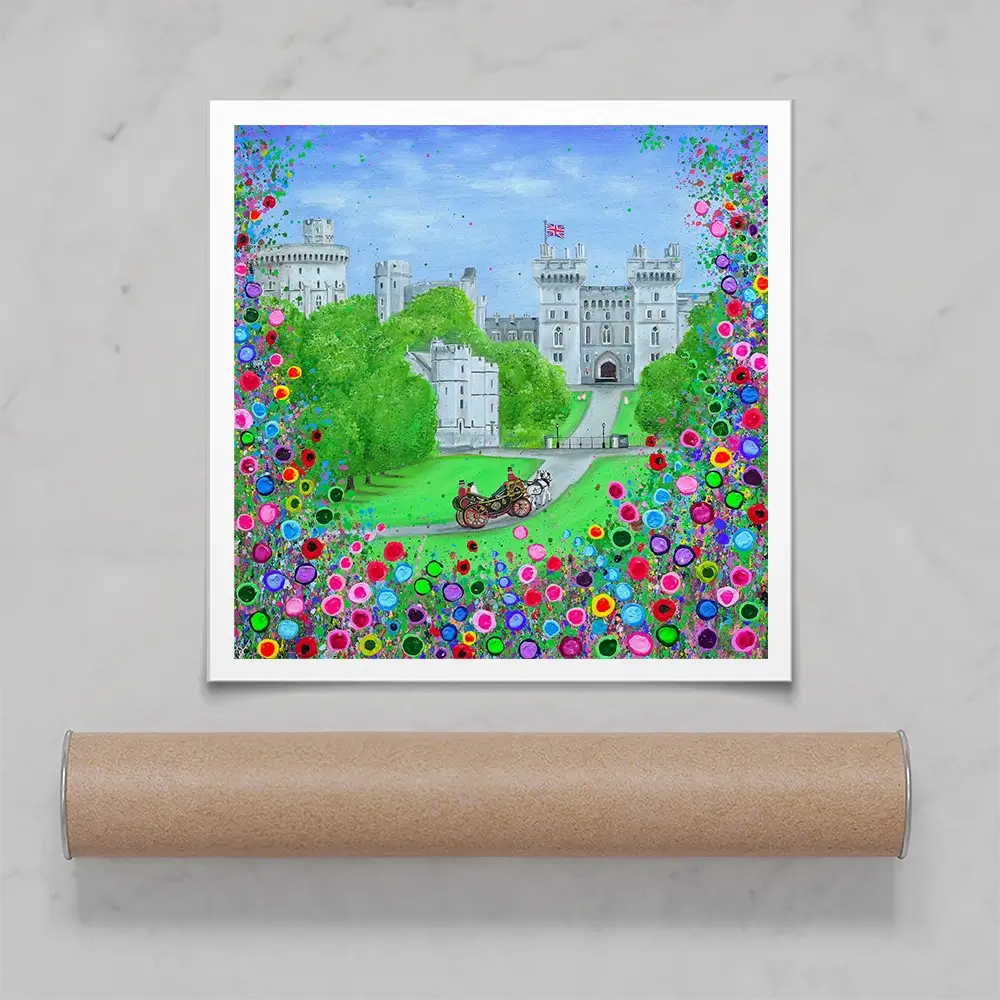 Windsor Castle Royal Edition Square Art Print Windsor Castle Royal Edition Square Art Print wall art product Jo Gough