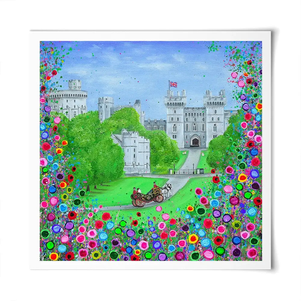 Windsor Castle Royal Edition Square Art Print Windsor Castle Royal Edition Square Art Print wall art product Jo Gough