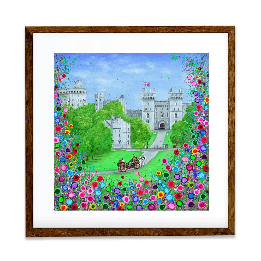 Windsor Castle Royal Edition Square Framed Art Print Windsor Castle Royal Edition Square Framed Art Print wall art product Jo Gough
