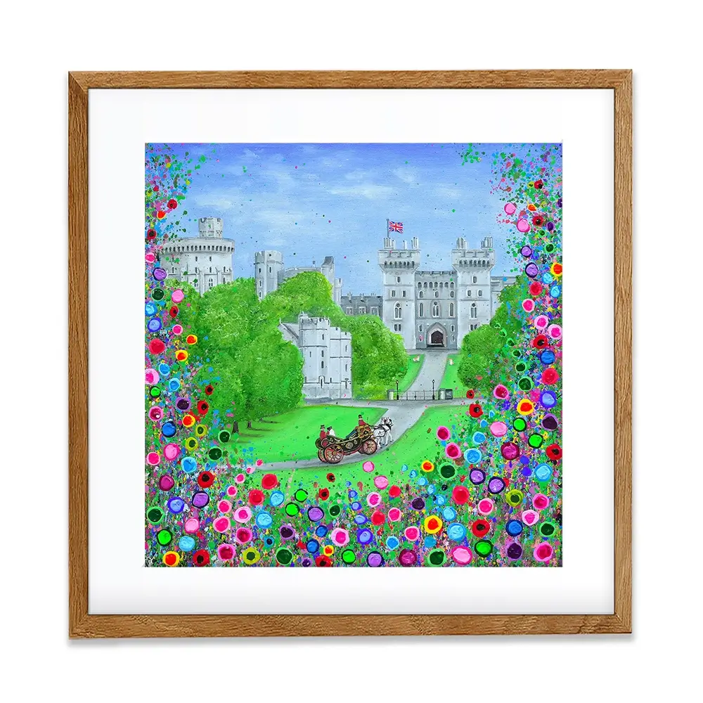 Windsor Castle Royal Edition Square Framed Art Print Windsor Castle Royal Edition Square Framed Art Print wall art product Jo Gough