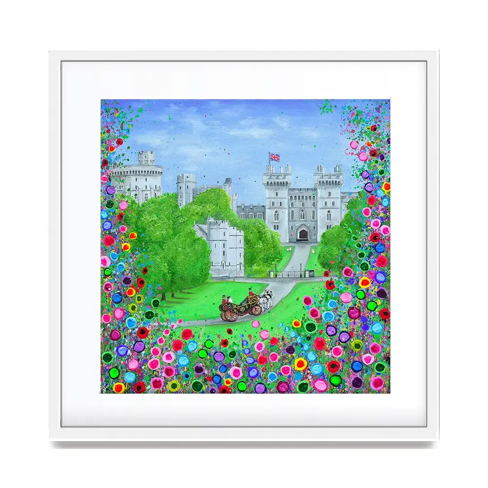 Windsor Castle Royal Edition Square Framed Art Print Windsor Castle Royal Edition Square Framed Art Print wall art product Jo Gough