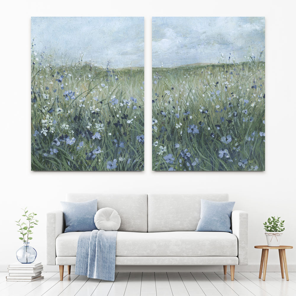Windswept Wildflower Field Duo Canvas Print Windswept Wildflower Field Duo Canvas Print wall art product Carol Robinson