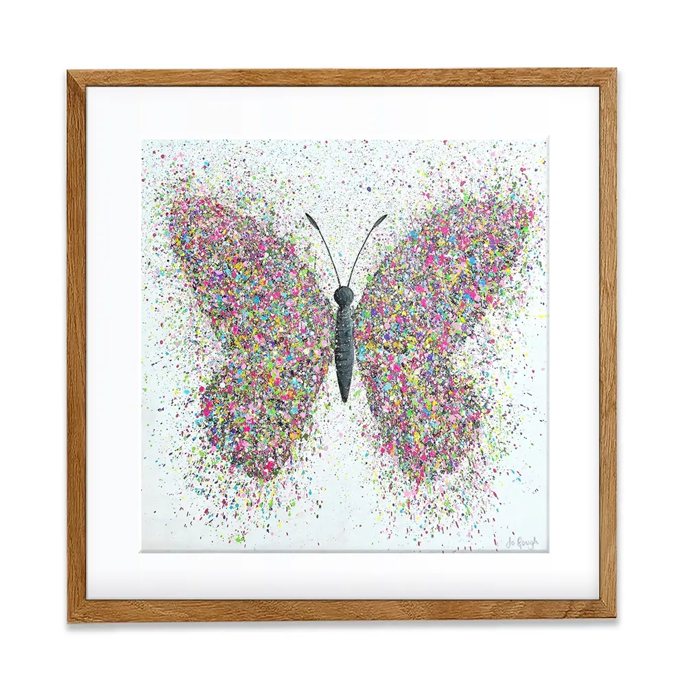 Wings Of Love Square Framed Art Print Wings Of Love Square Framed Art Print wall art product Jo Gough