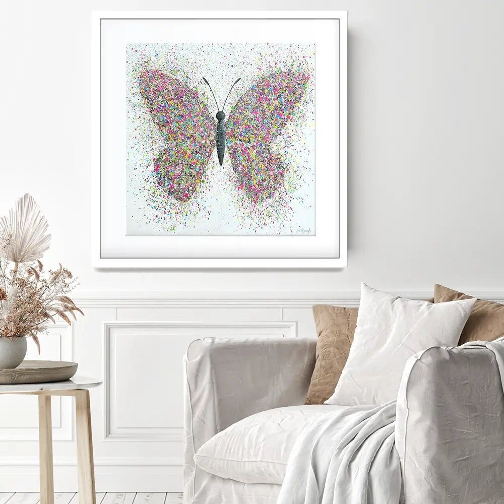 Wings Of Love Square Framed Art Print Wings Of Love Square Framed Art Print wall art product Jo Gough