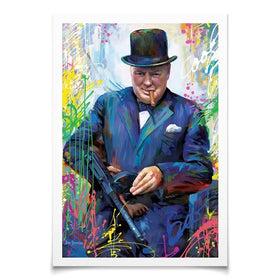 Winston Churchill Art Print Winston Churchill Art Print wall art product Leon Devenice