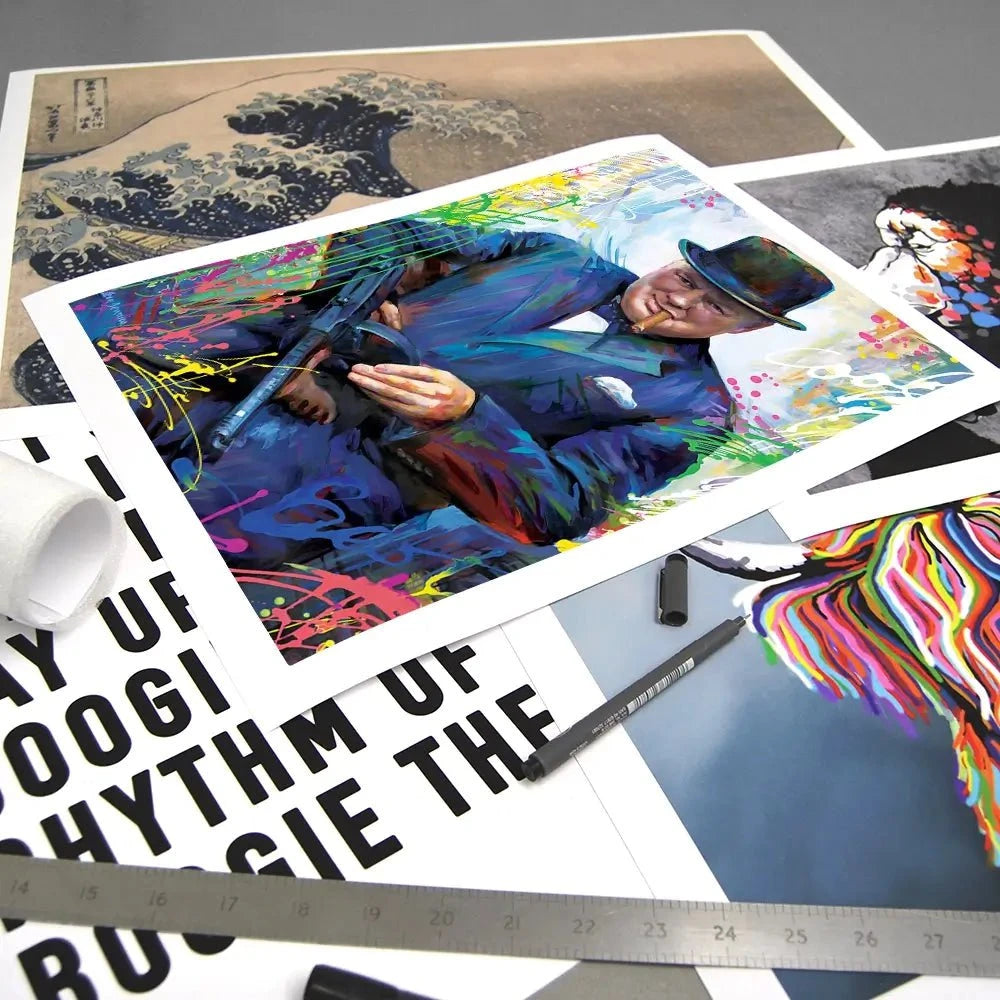 Winston Churchill Art Print Winston Churchill Art Print wall art product Leon Devenice