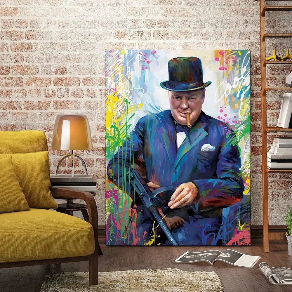Winston Churchill Canvas Print Winston Churchill Canvas Print wall art product Leon Devenice