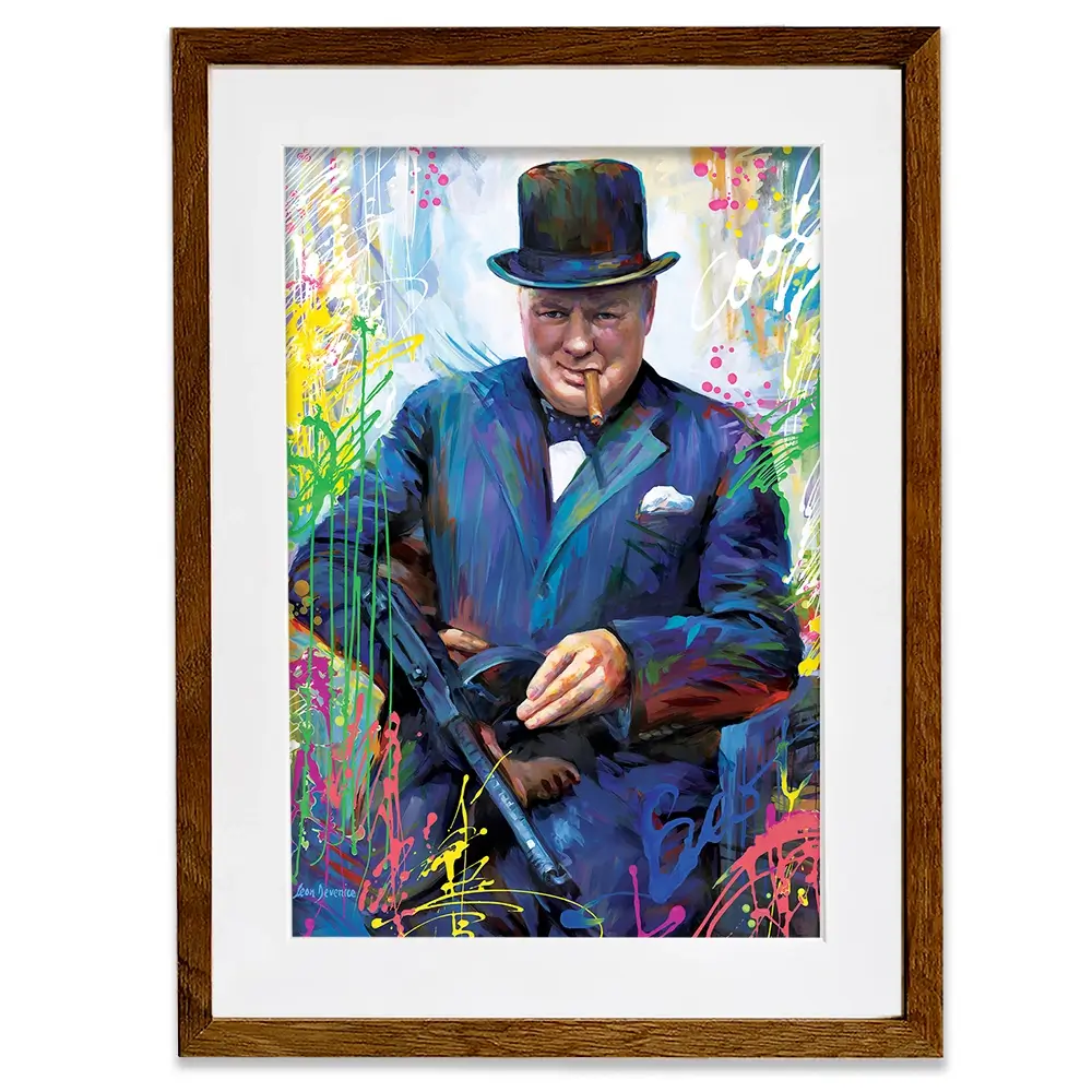 Winston Churchill Framed Art Print Winston Churchill Framed Art Print wall art product Leon Devenice