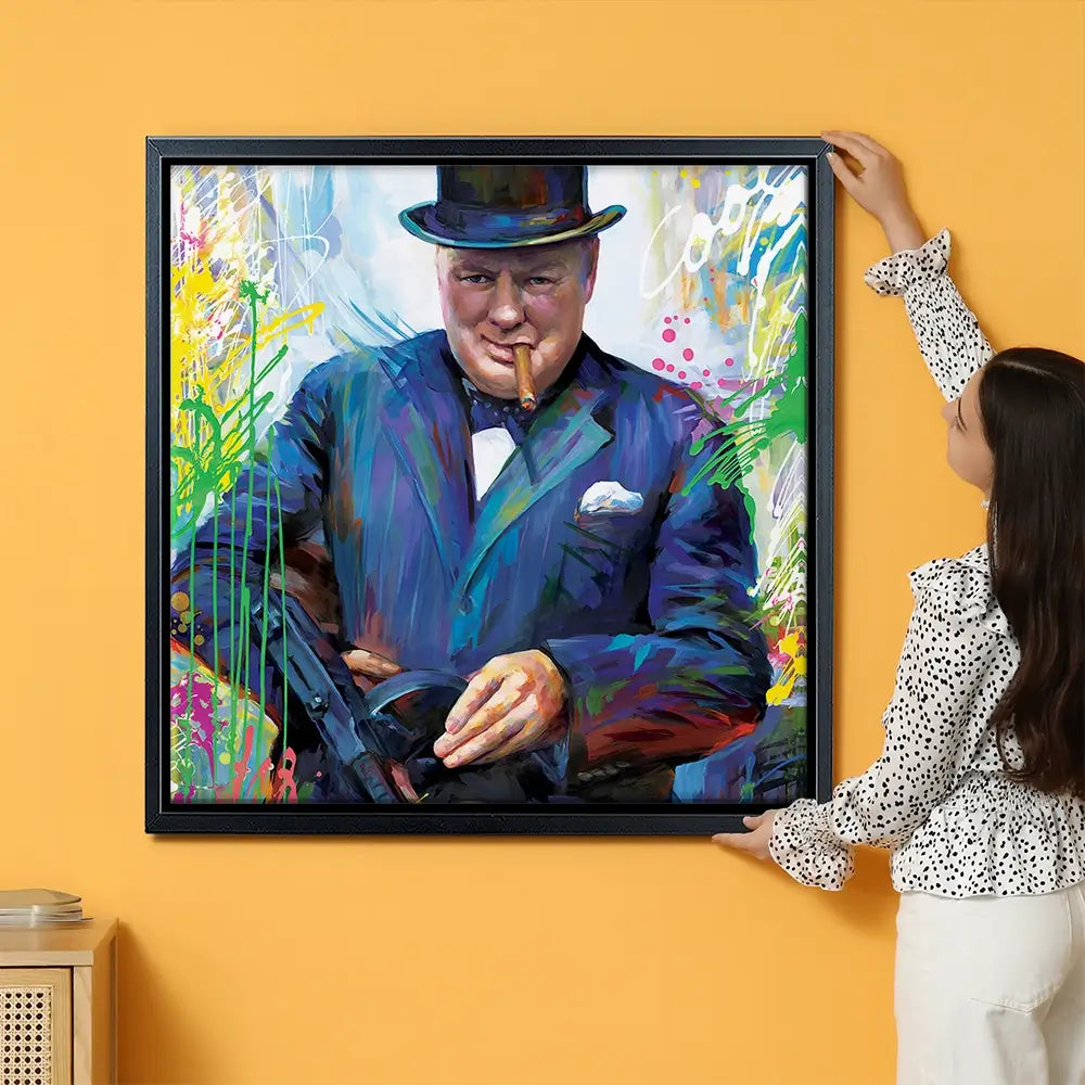 Winston Churchill Oversized Canvas Print Winston Churchill Oversized Canvas Print wall art product Art Print Shop