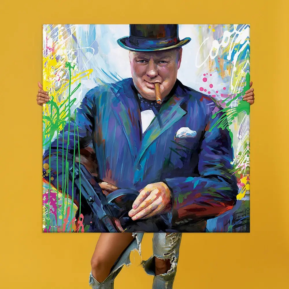 Winston Churchill Oversized Canvas Print Winston Churchill Oversized Canvas Print wall art product Art Print Shop