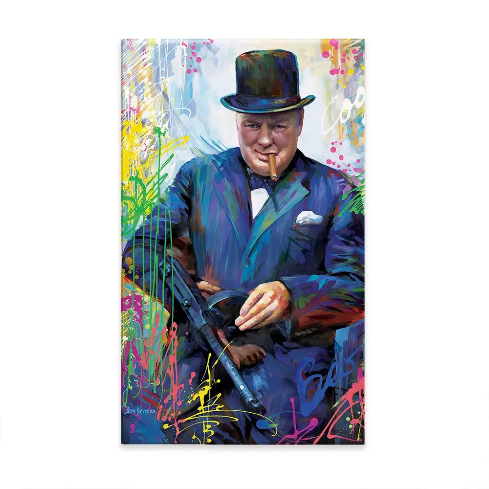 Winston Churchill Oversized Canvas Print Winston Churchill Oversized Canvas Print wall art product Art Print Shop
