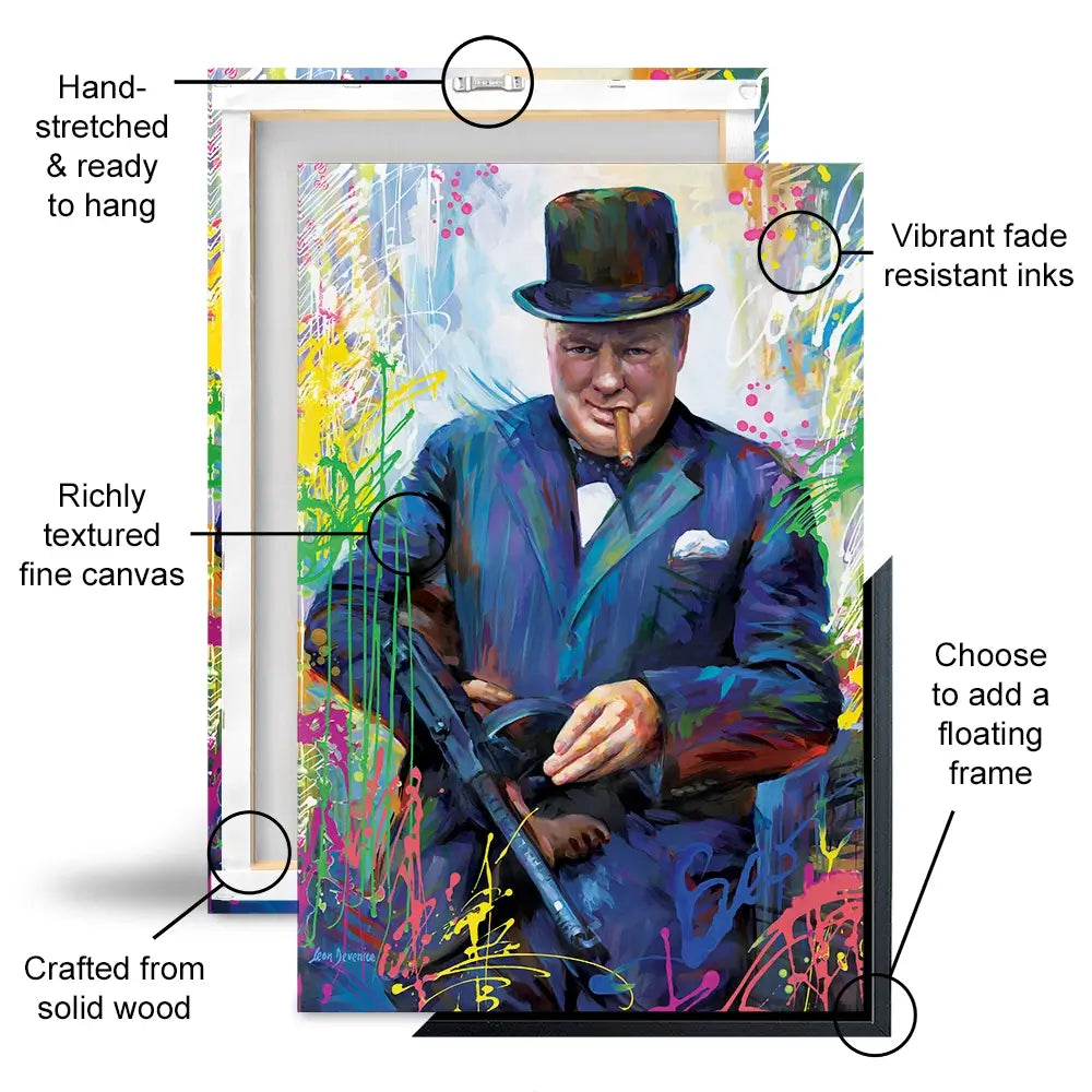 Winston Churchill Oversized Canvas Print Winston Churchill Oversized Canvas Print wall art product Leon Devenice