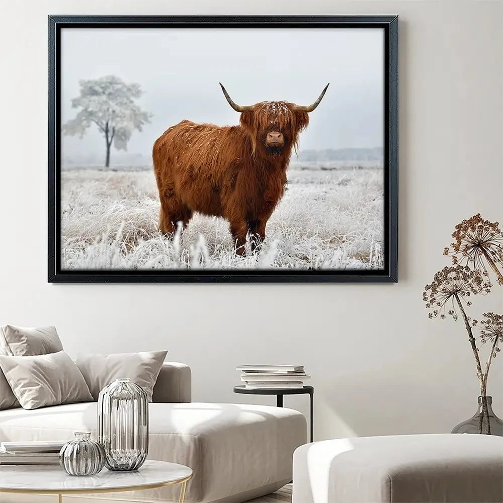 Winter Cow Canvas Print Winter Cow Canvas Print wall art product defotoberg / Shutterstock