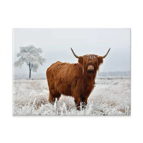 Winter Cow Canvas Print Winter Cow Canvas Print wall art product defotoberg / Shutterstock