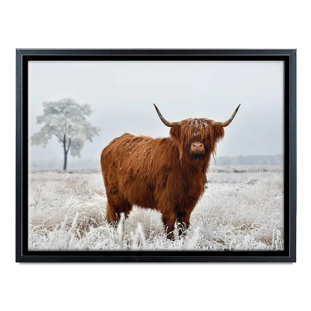 Winter Cow Canvas Print Winter Cow Canvas Print wall art product defotoberg / Shutterstock
